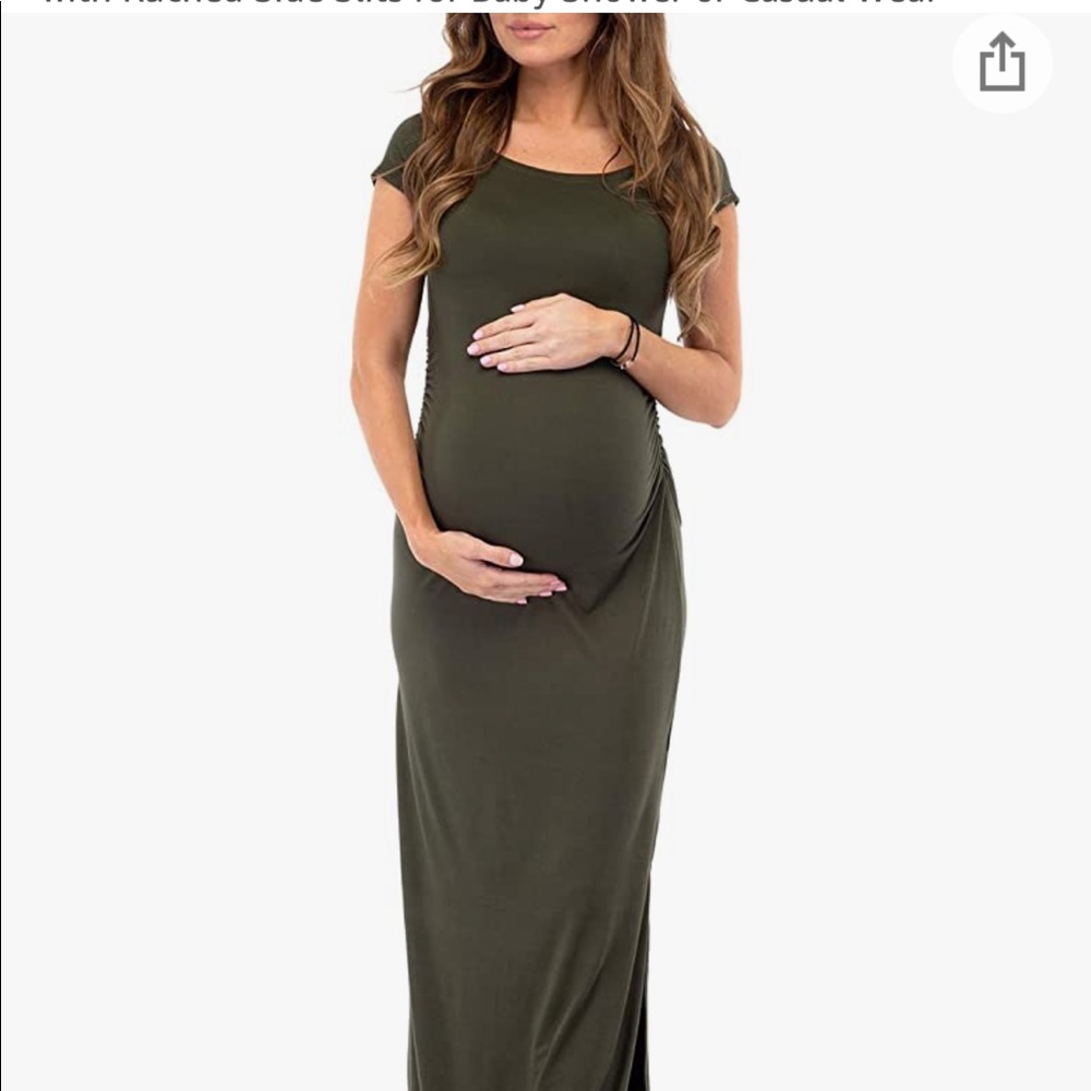 Maternity maxi dress- olive